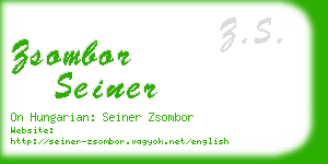 zsombor seiner business card